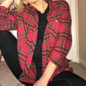 Red medium button up flannel